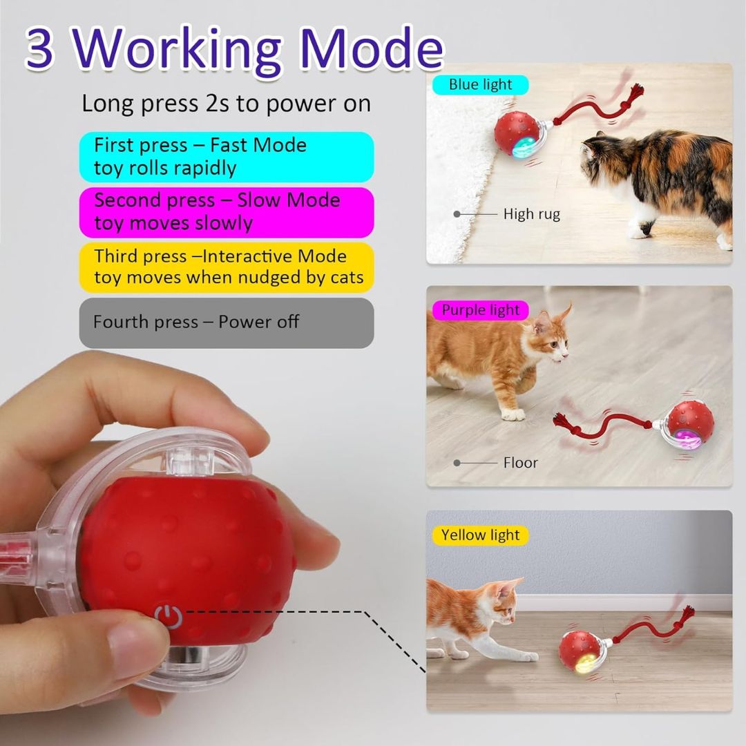 Interactive ball for cats